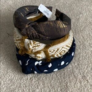 3 headband bundle (loft, JCrew, and unknown brand)